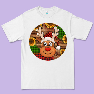Cute Reindeer Head Christmas Premium Tee Designed By Jasminsmagicworld