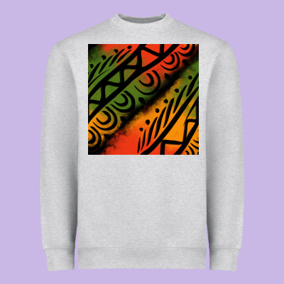 African Tribal Seamless Pattern Heavyweight Sweatshirt Designed By Bundleandbundleshop