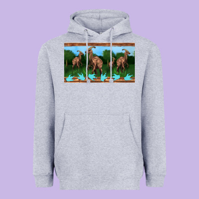 Parasaurolophus Sippy Cup Heavyweight Hoodie Designed By Artiststas