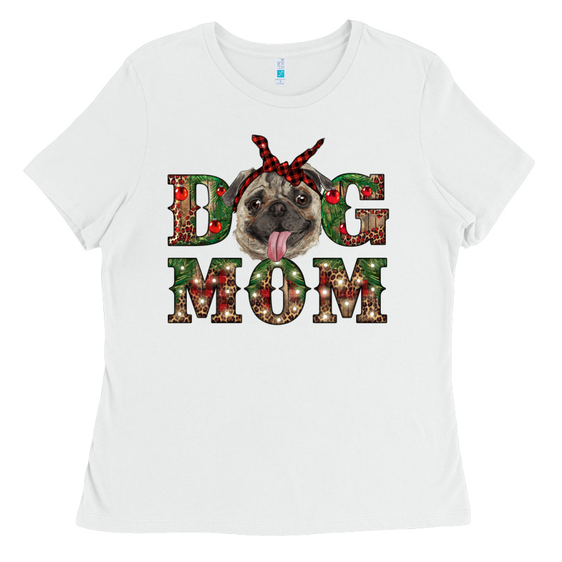 Christmas Dog Mom Ladies Tee by RanaPortraitStore | Teevron