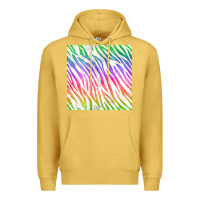Antique Gold watercolor rainbow zebra seamless pattern Premium Hoodie - BundleAndBundleShop