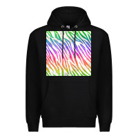 Black watercolor rainbow zebra seamless pattern Premium Hoodie - BundleAndBundleShop