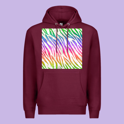 Watercolor Rainbow Zebra Seamless Pattern Premium Hoodie Designed By Bundleandbundleshop