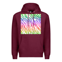 Burgundy watercolor rainbow zebra seamless pattern Premium Hoodie - BundleAndBundleShop