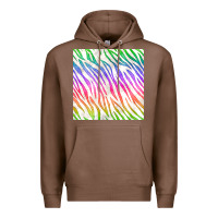 Chestnut watercolor rainbow zebra seamless pattern Premium Hoodie - BundleAndBundleShop