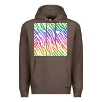Coffee watercolor rainbow zebra seamless pattern Premium Hoodie - BundleAndBundleShop