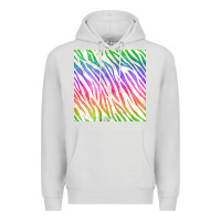 Dove Grey watercolor rainbow zebra seamless pattern Premium Hoodie - BundleAndBundleShop