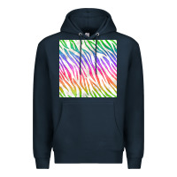 Navy watercolor rainbow zebra seamless pattern Premium Hoodie - BundleAndBundleShop