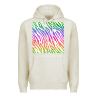 Oatmeal Heather watercolor rainbow zebra seamless pattern Premium Hoodie - BundleAndBundleShop