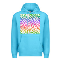 Ocean Blue watercolor rainbow zebra seamless pattern Premium Hoodie - BundleAndBundleShop