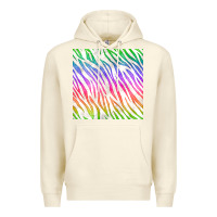 Sandshell watercolor rainbow zebra seamless pattern Premium Hoodie - BundleAndBundleShop