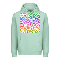 Seafoam watercolor rainbow zebra seamless pattern Premium Hoodie - BundleAndBundleShop