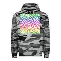 Slate Camo watercolor rainbow zebra seamless pattern Premium Hoodie - BundleAndBundleShop