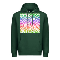 Sports Green watercolor rainbow zebra seamless pattern Premium Hoodie - BundleAndBundleShop