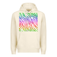 Tofu watercolor rainbow zebra seamless pattern Premium Hoodie - BundleAndBundleShop