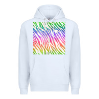 White watercolor rainbow zebra seamless pattern Premium Hoodie - BundleAndBundleShop