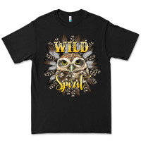 Black wild spirit owl Premium Tee - BarkalooDesign