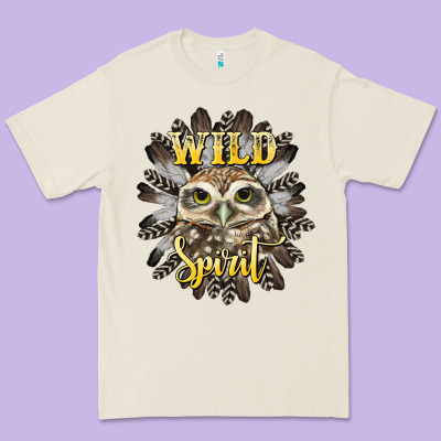 Wild Spirit Owl Premium Tee Designed By Barkaloodesign