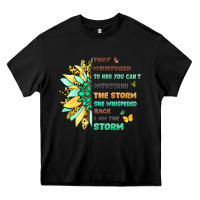 Black inspirational flower and quote design Heavy Core Tee - LillyAllenDesigns