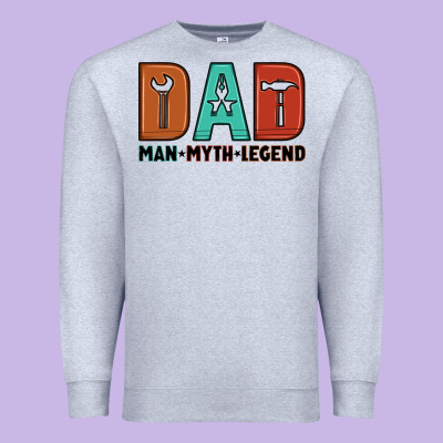 Dad Man Myth Legend Premium Sweatshirt Designed By Artiststas
