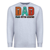 Heather Grey dad man myth legend Premium Sweatshirt - Artiststas