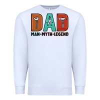 White dad man myth legend Premium Sweatshirt - Artiststas