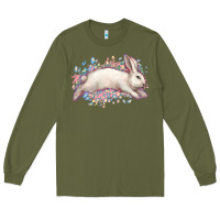 Army Green Easter Bunny leopard Easter Day Long Sleeve Tee - HowdyJamesFarm