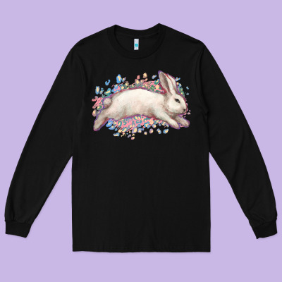 Easter Bunny Leopard Easter Day Long Sleeve Tee Designed By Howdyjamesfarm