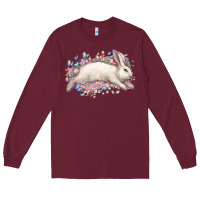 Burgundy Easter Bunny leopard Easter Day Long Sleeve Tee - HowdyJamesFarm