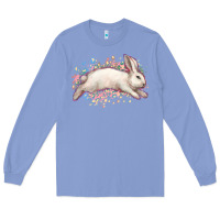 Colony Blue Easter Bunny leopard Easter Day Long Sleeve Tee - HowdyJamesFarm