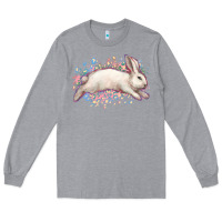 Heather Grey Easter Bunny leopard Easter Day Long Sleeve Tee - HowdyJamesFarm