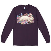Plum Easter Bunny leopard Easter Day Long Sleeve Tee - HowdyJamesFarm