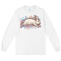White Easter Bunny leopard Easter Day Long Sleeve Tee - HowdyJamesFarm