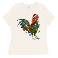 Bone Christmas Lights Rooster Ladies Tee - RanaPortraitStore