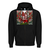 Black merry Christmas Zipper Hoodie - CowhideDigitalArt