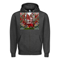 Charcoal Heather merry Christmas Zipper Hoodie - CowhideDigitalArt