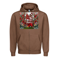 Chestnut merry Christmas Zipper Hoodie - CowhideDigitalArt