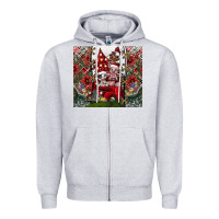 Heather Grey merry Christmas Zipper Hoodie - CowhideDigitalArt