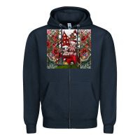 Navy merry Christmas Zipper Hoodie - CowhideDigitalArt