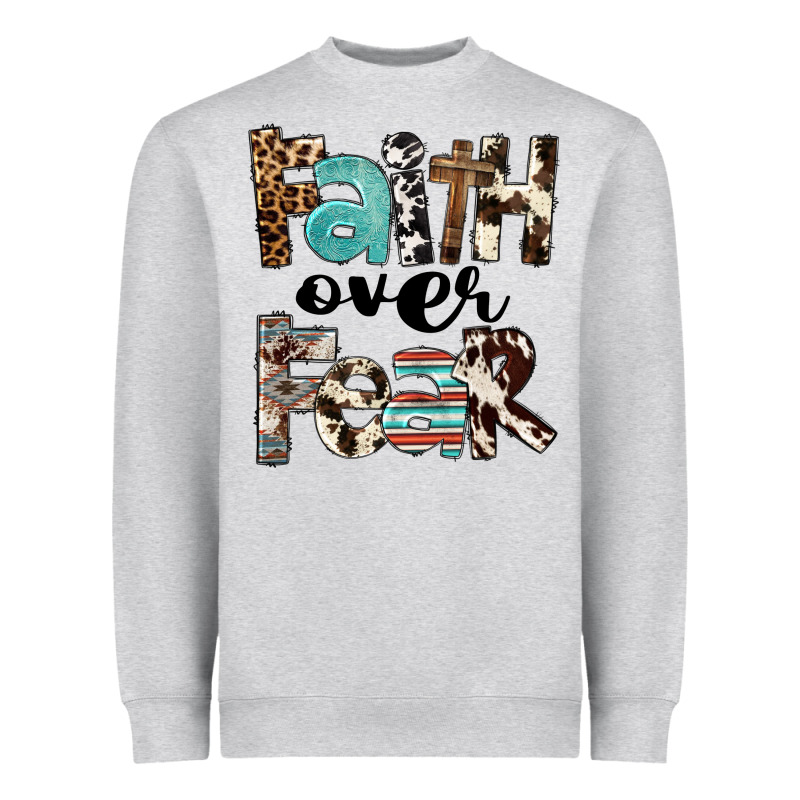 Faith Over Fear Heavyweight Sweatshirt by FaDigitalArtStudio | Teevron