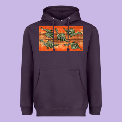 Dinosaur Brontosaurus Sippy Cup Heavyweight Hoodie Designed By Artiststas