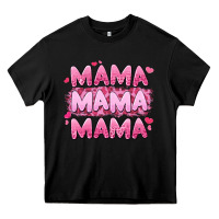 Black mama mama mama valentine's day Heavy Core Tee - LillyAllenDesigns