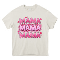 Cream mama mama mama valentine's day Heavy Core Tee - LillyAllenDesigns