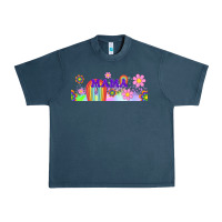 Midnight Navy boho retro floral mama Urban Heavy Tee - TumblerDesignByShophia