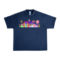 Navy boho retro floral mama Urban Heavy Tee - TumblerDesignByShophia