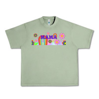 Oil Green boho retro floral mama Urban Heavy Tee - TumblerDesignByShophia