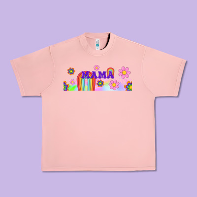Boho Retro Floral Mama Urban Heavy Tee Designed By Tumblerdesignbyshophia
