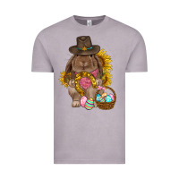 Vintage Zinc Western Rabbit with sunflowers Easter Day Vintage Tee - HowdyJamesFarm