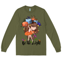 Army Green Be the light Long Sleeve Tee - CowGirlArtShop