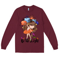 Burgundy Be the light Long Sleeve Tee - CowGirlArtShop